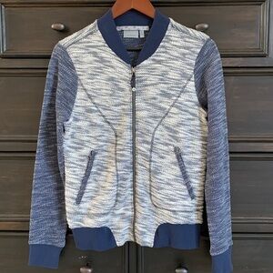 Athleta Women’s Medium‎ Blue Long Sleeve Stretch Full Zip Knit Sweater Jacket